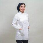 روپوش پزشکی زنانه مدل اسکای با پارچه ترگال