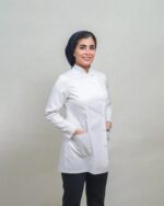 روپوش پزشکی زنانه مدل اسکای با پارچه ترگال