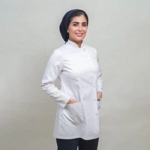 روپوش پزشکی زنانه مدل اسکای با پارچه ترگال