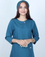 اسکراب پزشکی زنانه مدل الیت رنگ کله‌غازی - نمای کامل
