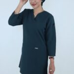 اسکراب پزشکی زنانه مدل الگانت رنگ سبز تیره
