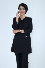 اسکراب پزشکی زنانه مدل الگانت مشکی