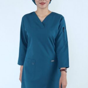 اسکراب پزشکی زنانه مدل الگانت رنگ کله‌غازی