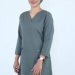 اسکراب پزشکی زنانه مدل الگانت رنگ گرافیت