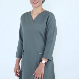 اسکراب پزشکی زنانه مدل الگانت رنگ گرافیت