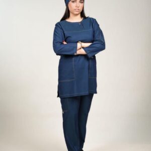 اسکراب پزشکی زنانه مدل الیت رنگ جین - نمای کلی محصول