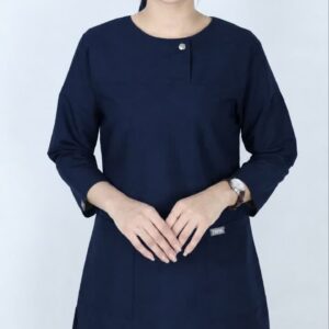 اسکراب پزشکی زنانه مدل الیت رنگ سرمه‌ای (بدون شلوار) - نمای کلی محصول