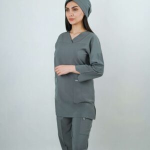 اسکراب پزشکی لوتوس طوسی با طراحی مدرن و ۱۰ جیب کاربردی