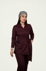 اسکراب مدل لیا زرشکی زنانه؛ ست پزشکی شیک فاحا اسکرابز