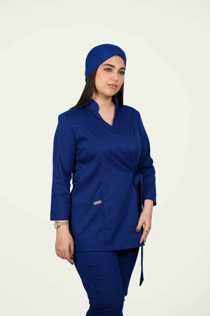 اسکراب پزشکی زنانه فاحا مدل لیا آبی کاربنی