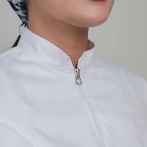یقه ۳ سانت زیپی روپوش پزشکی زنانه مدل داو با دوخت صنعتی