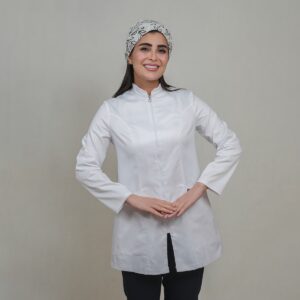 روپوش پزشکی زنانه مدل داو با پارچه ترگال کجراه