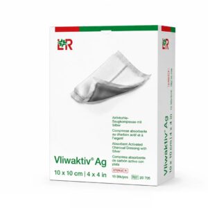 پانسمان ذغال فعال نقره دار ویلوکتیو سایز 10x10