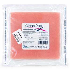پد شست‌وشو استریل کلین پد (Clean Pad) در بسته‌بندی مدیکال